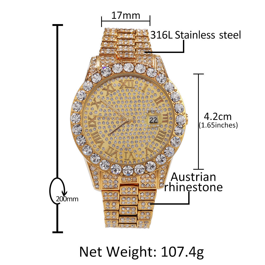 Full Diamond Quartz Watch