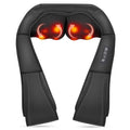 Shiatsu Shoulder Neck Massager with Heating, Deep Tissue 3D Kneading Massager, Use at Home, Car, Office (Black)