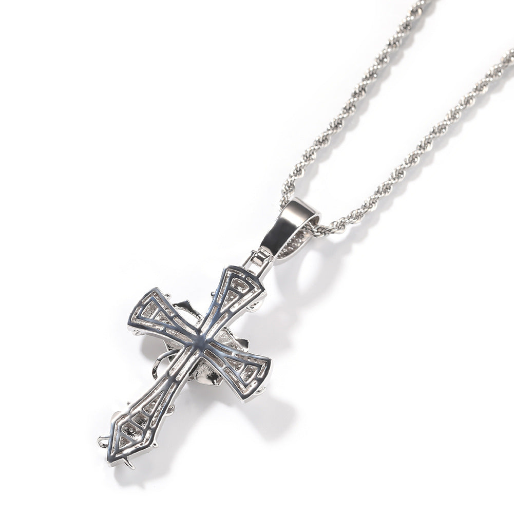 Rose Cross Pendant