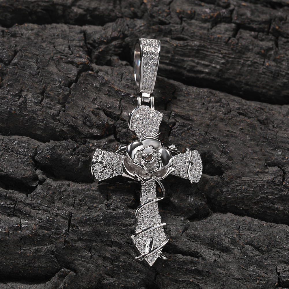 Rose Cross Pendant