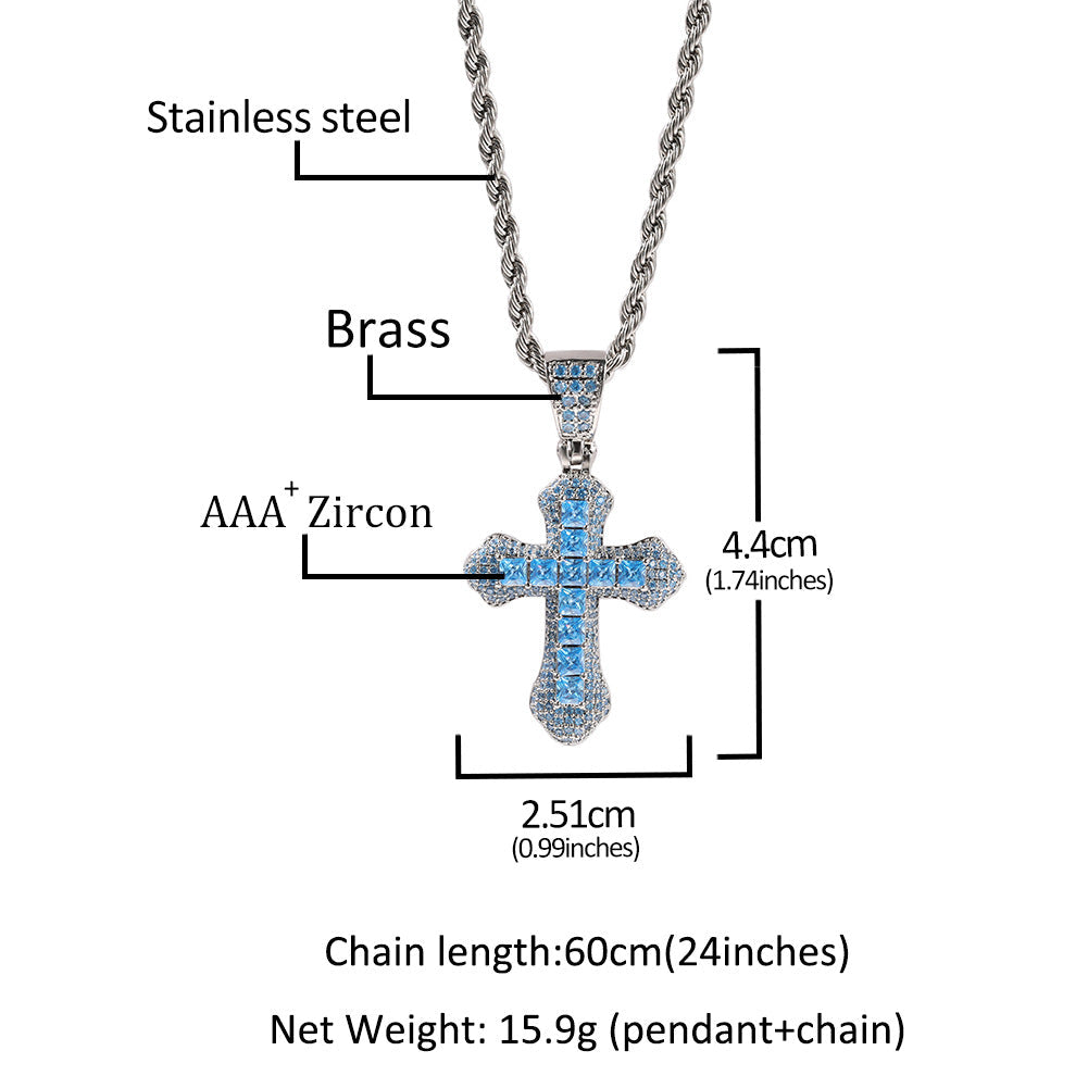 Cross Zircon Necklace
